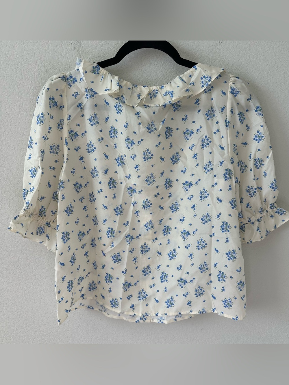 SEZANE KERINNE SHIRT in Blue Country SZ FR 36 US 4 NWT - Picture 5 of 5